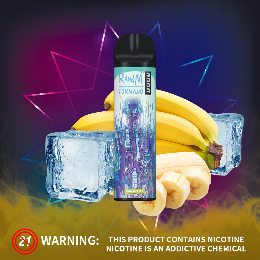 RandM Tornado 8000 - Banana Ice (5% nic)