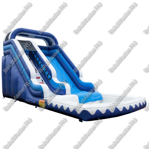 Надувная горка "Синяя тучка" размер 9*4*6 м
