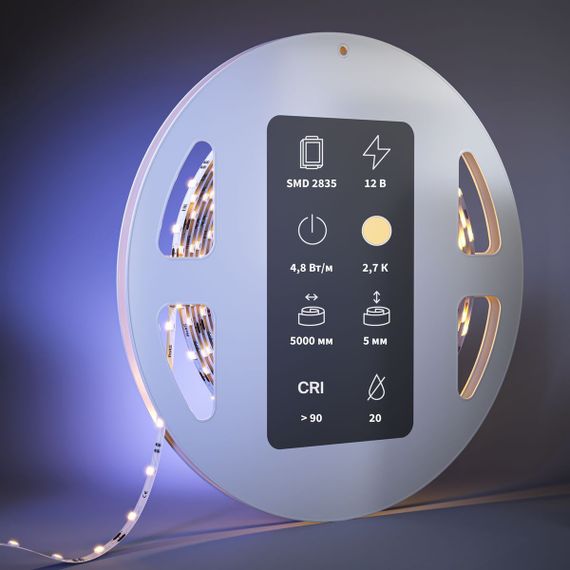 Светодиодная лента Maytoni 4,8W/m 60LED/m 2835SMD теплый белый 5M 201102