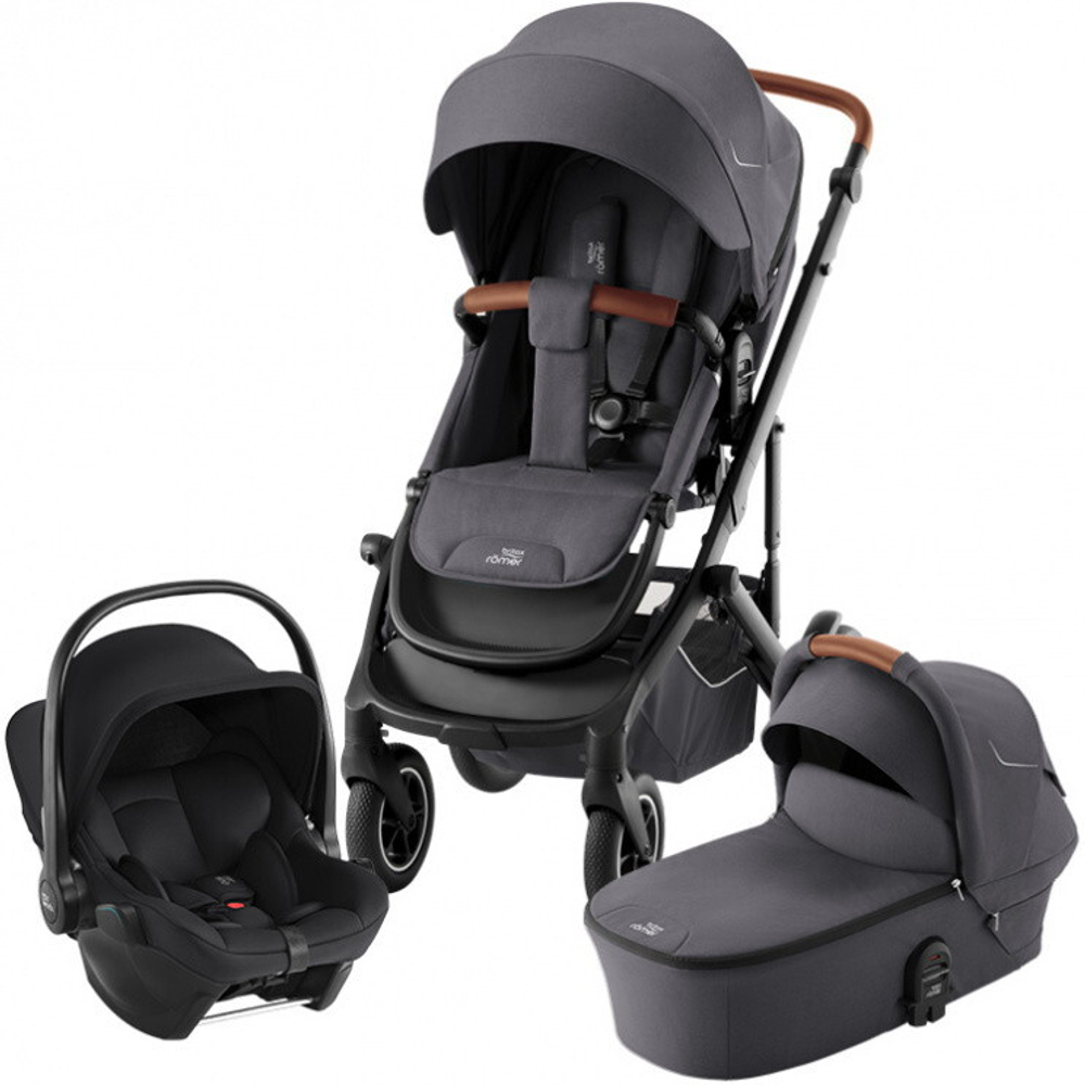 Детская коляска 3 в 1 Britax Romer Smile 5Z + BS CORE Space Black Midnight Grey/Space Black