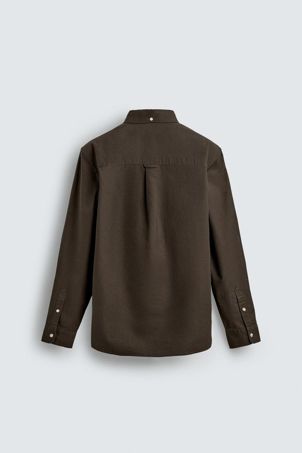 ZARA РУБАШКА С ФАКТУРНОЙ ОТДЕЛКОЙ, КОРИЧНЕВЫЙ