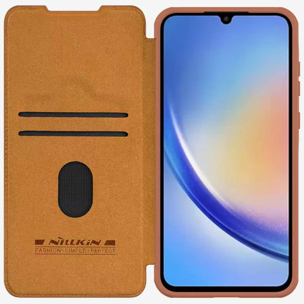 Кожаный чехол-книжка Nillkin Leather Qin Pro для Samsung Galaxy A55