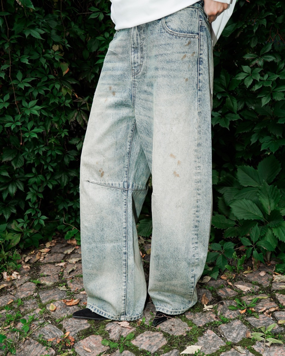 Джинсы Barrel с винтажным эффектом