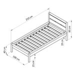 Кровать 90х200 Мадейра из массива сосны с основанием