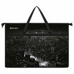 Папка для рисунков и чертежей с ручками BRAUBERG А3, пластик, молния сверху, "Night city", 273410