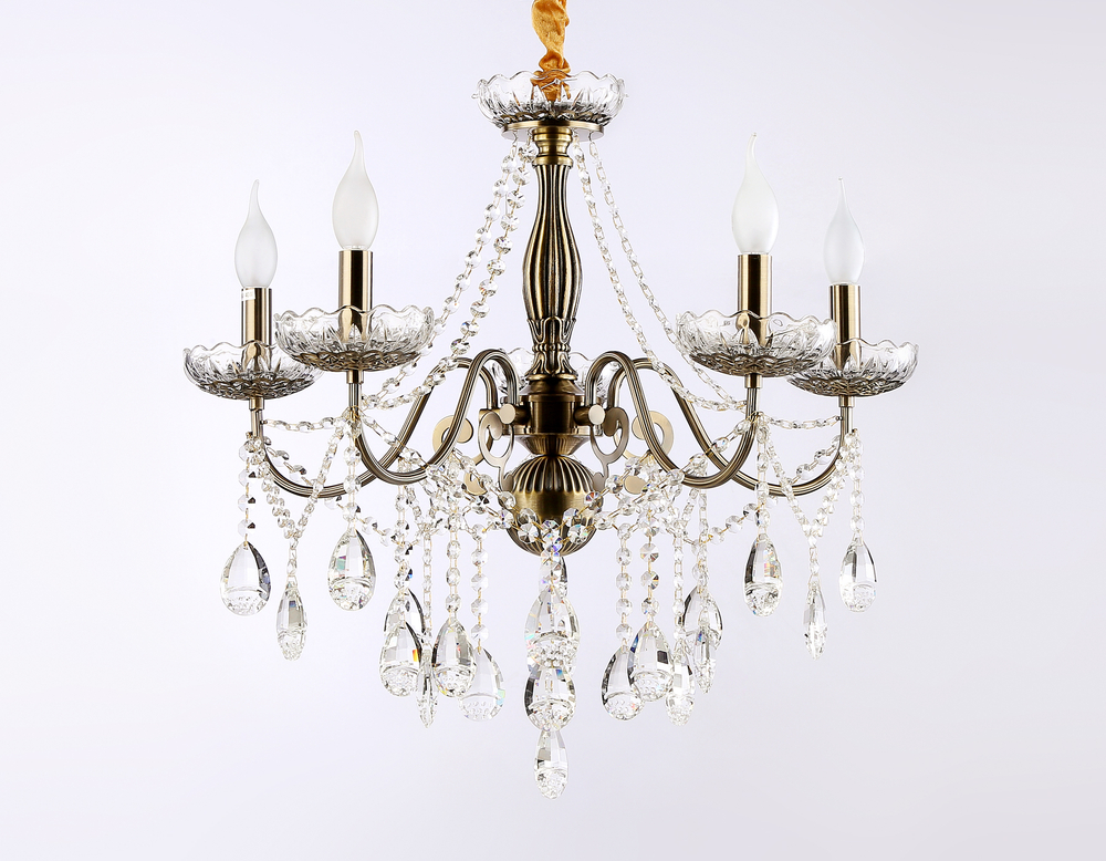 TR4949/5 SB/CL бронза/прозрачный E14/5 max 40W D620*585