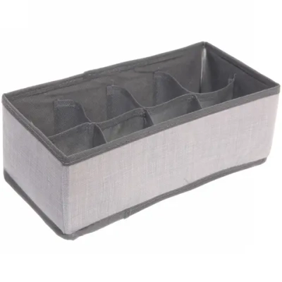 Кофр - органайзер для хранения вещей «ЭФОЛТ», цвет пыльно - серый, 8 отделений, 29*14*10см