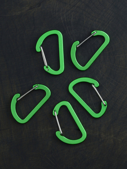 В АССОРТИМЕНТЕ 5 карабинов вспомогательных до 8 кг алюминий 40х25 мм