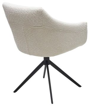 Стул CLOUDS 360 град. поворот. Белый Wales 101, букле/ черный каркас