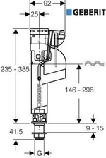 281.208.00.1 Впускной клапан Geberit Impuls 360 1/2"для унитазов