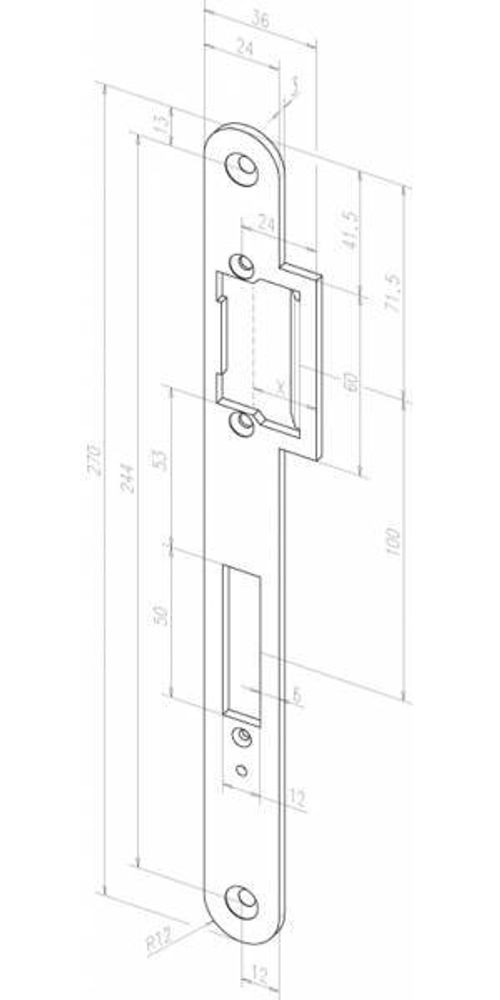 Плоская запорная планка 472