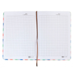 Ежедневник Basir на резинке, формат А6, серия "Геометрия" переплет 7БЦ, 16.8*12 см, 100 листов, ассорти