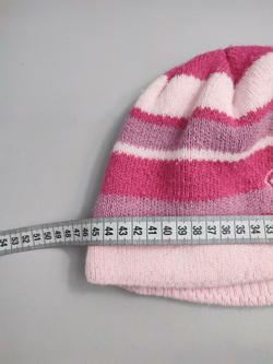 Шапка розовая красивая на 6-9 месяцев