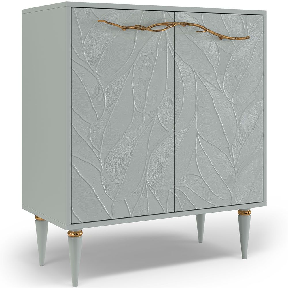 Комод Арт Колор leaves Классик Голд с 2 полками Серый Дым