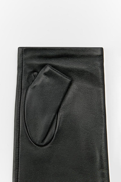 ZARA МИТЕНКИ ИЗ 100% КОЖИ, ЧЕРНЫЙ