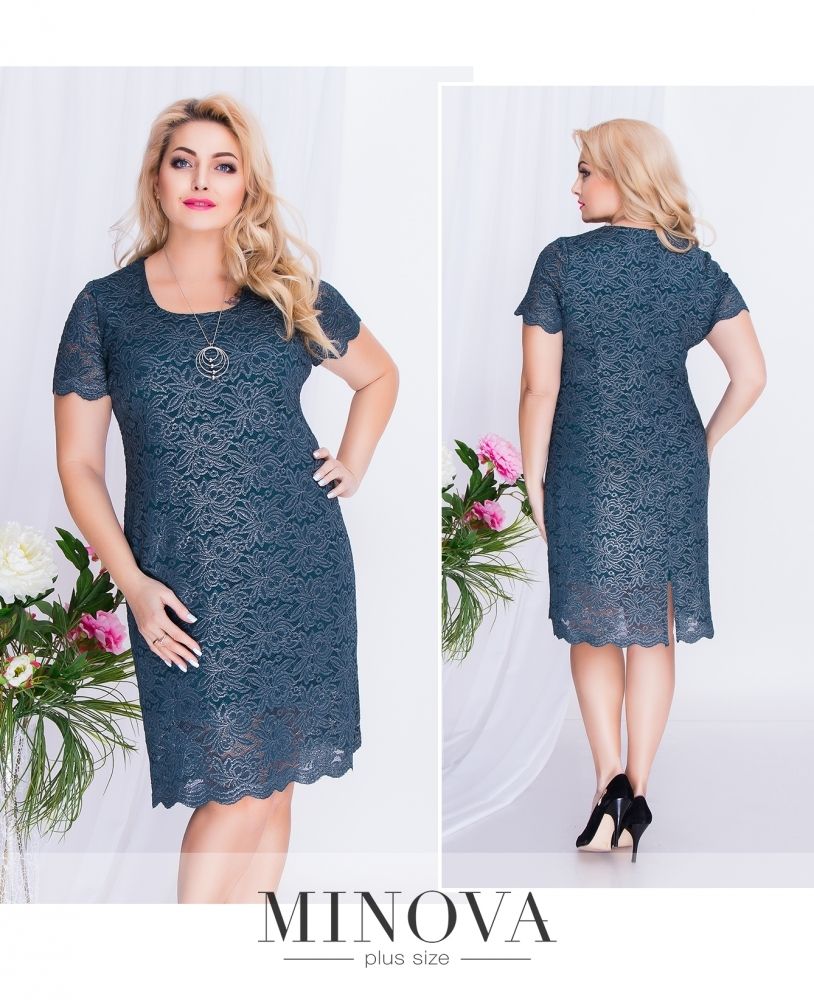 Платье 00261-зеленый Minova