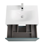 Тумба с раковиной подвесная BelBagno KRAFT-700-2C-SO-AO Голубой матовый, раковина белая BB-8099-70