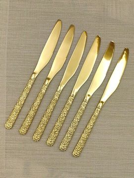 Набор столовых ножей 6 шт. из нержавеющей стали "Рельеф"