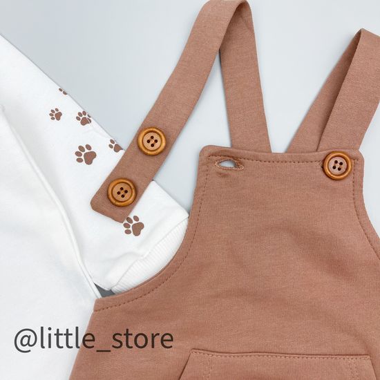 Комбинезон со свитшотом "Лапки" Шоколад