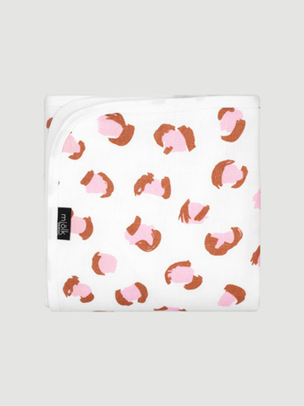 Муслиновое утеплённое одеяло Mjölk Леопард