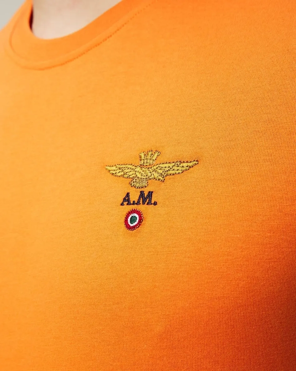 Футболка муж. AERONAUTICA 1580 оранж база лого