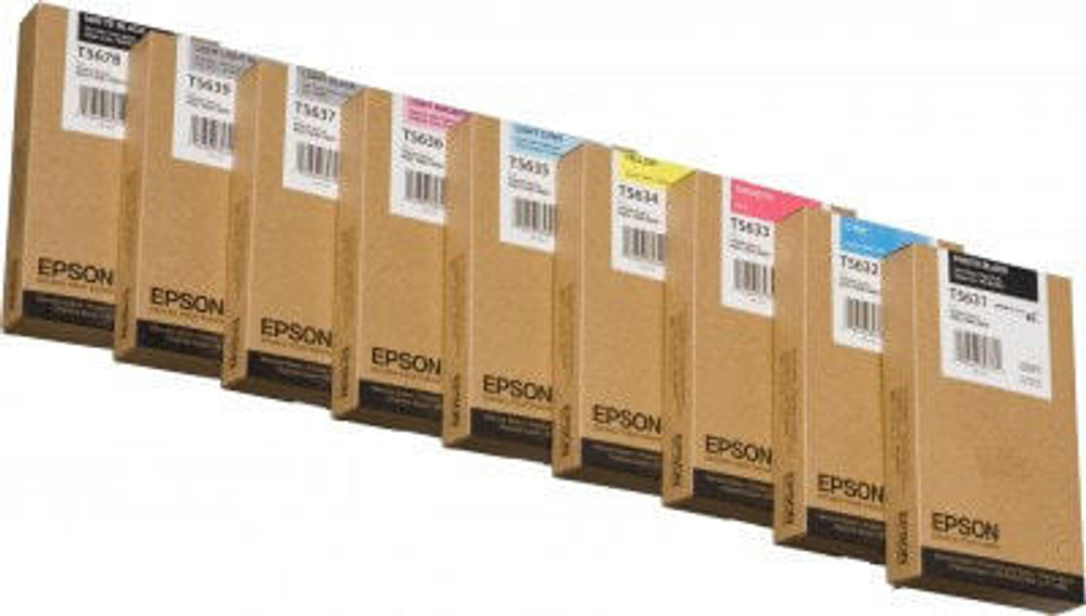 Epson Stylus Pro 7800/9800 Ink Cartridge (220ml) Light Light Black Подлинный Черный 1 шт C13T563900