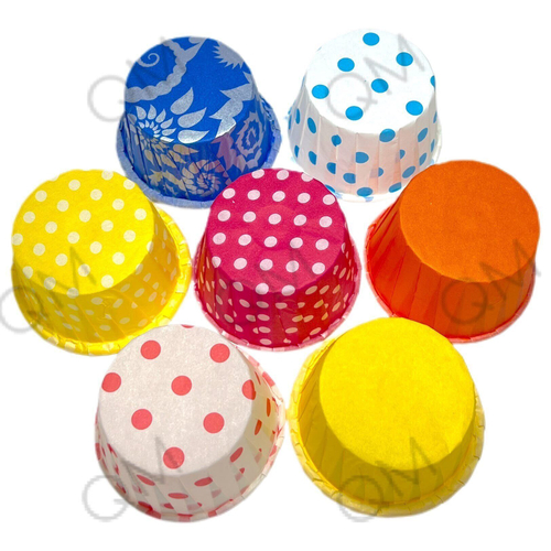 Форма бумажная "Маффин" 50*40 мм (микс, 5 оттенков) 65гр