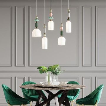 4861/1C CLASSIC ODL_EX21 201 золото/разноцветн./керамика/стекло Подвес E14 1*40W CANDY