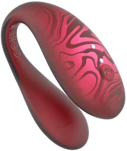 Парный вибромассажер TWIN+ Red с пультом дистанционного управления и управлением через приложение.