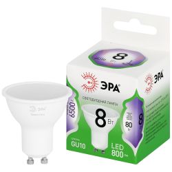 Лампа светодиодная ЭРА GREEN LINE LED MR16-8W-865-GU10 GL 8Вт софит холодный свет GU10 | Лампы cветодиодные Точечные (Софиты) (MR, PAR)