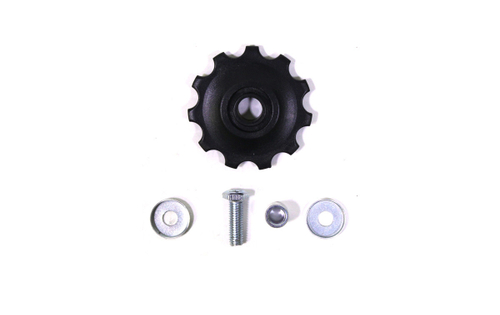 Ролик заднего переключателя POWER, нижний , 11Т, с пыльниками, втулкой и осью, пластик, черный (1000)