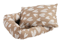 Моськи-Авоськи Лежанка СКАЗКА поплин M 58х46х16 СЕРДЕЧКИ