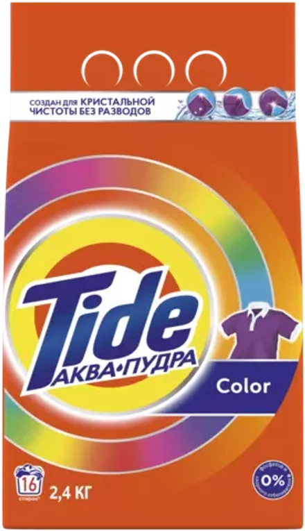 Стиральный порошок Tide Аква Пудра Color, 2.4 кг