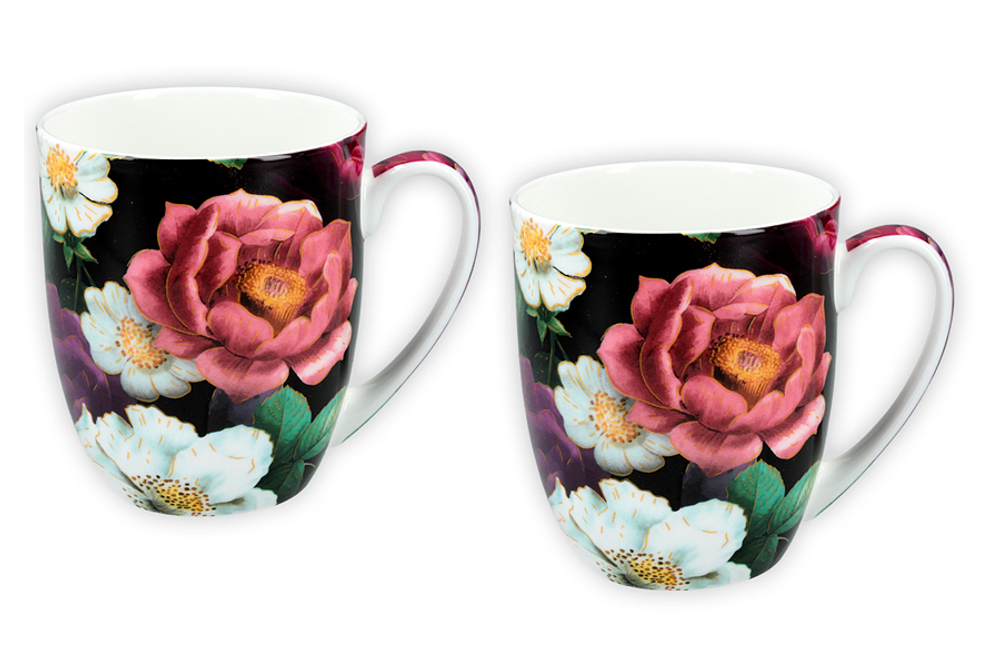 Набор кружек 2шт 380мл Carmani Розы