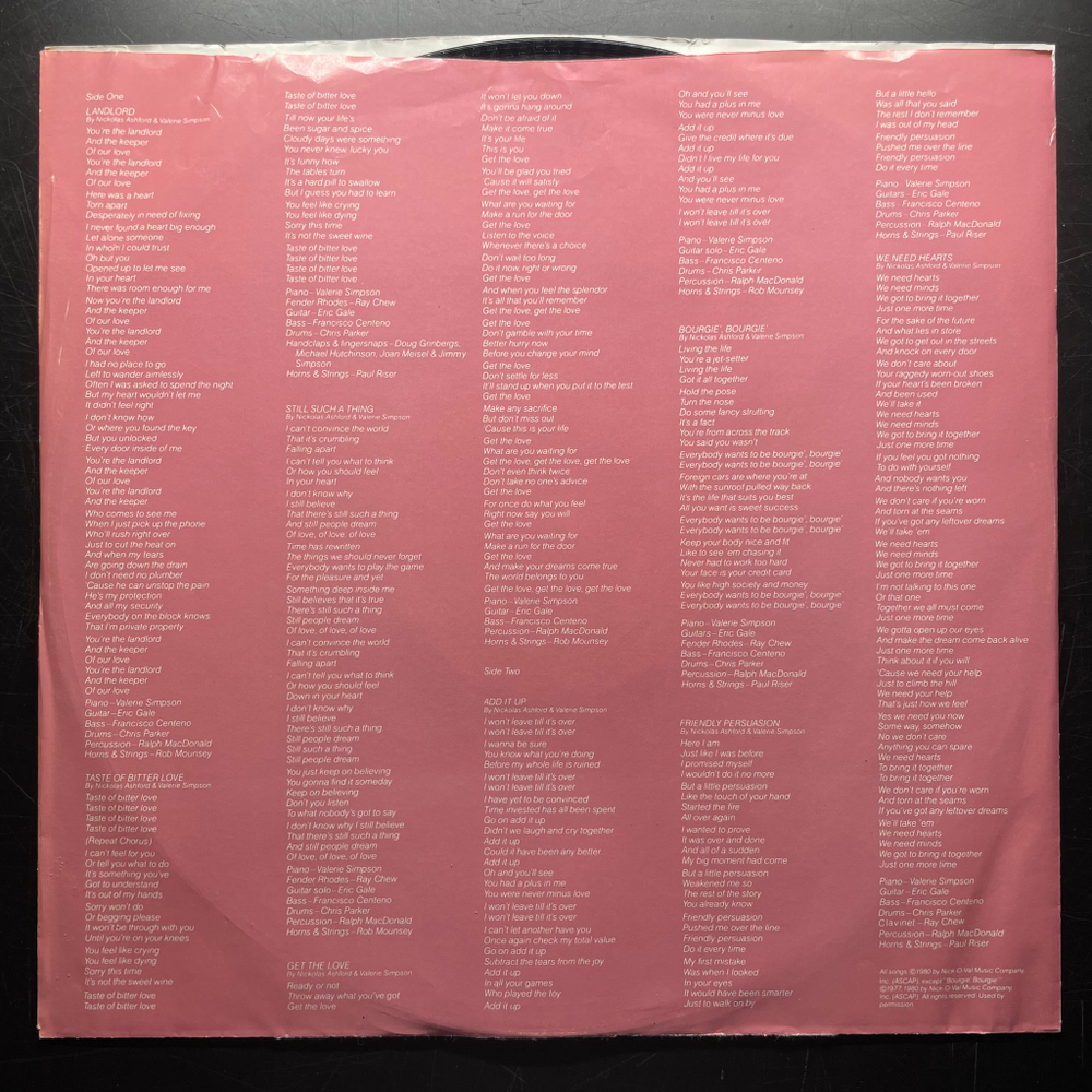 Gladys Knight & The Pips ‎– About Love (США 1980г.)