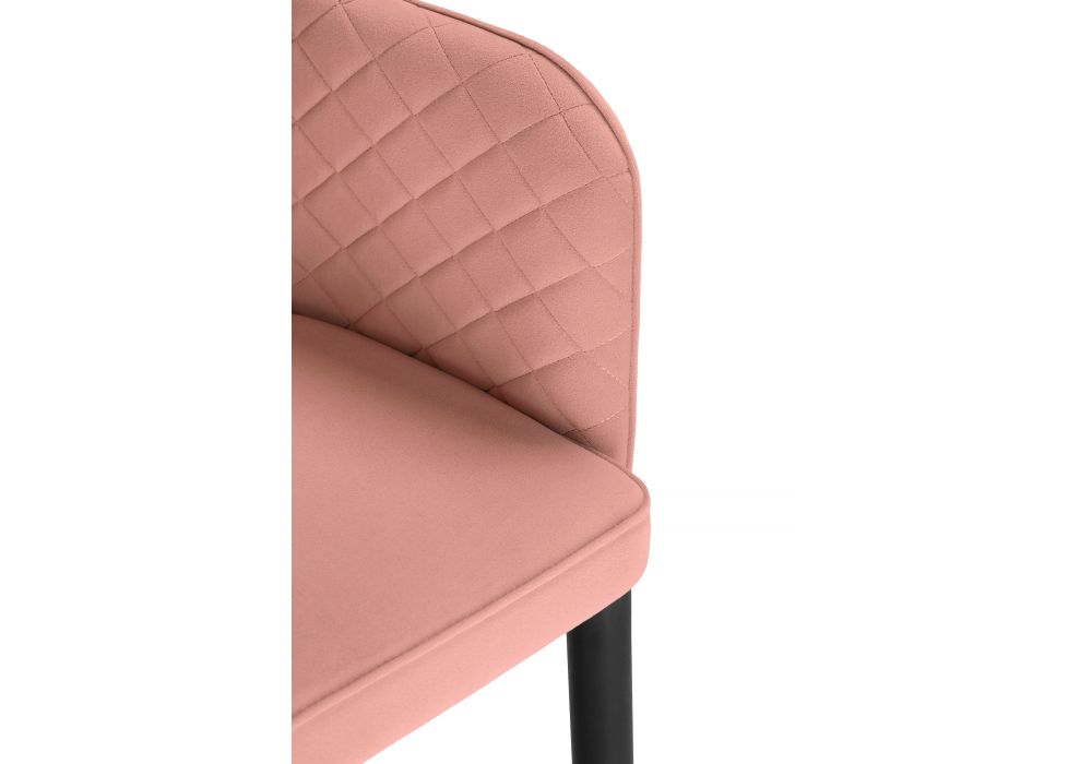 Стул на металлокаркасе Vener coral / black