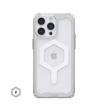 Чехол с поддержкой MAGSAFE Uag Plyo для iPhone 15 Pro MAX 6.7", цвет прозрачный/белый (Ice/White)