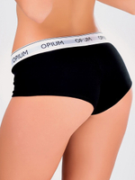 Хлопковые трусы-шортики в спортивном стиле (Размер: XXL) (Цвет: черный)