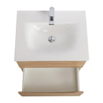 Тумба с раковиной подвесная BelBagno MARINO-CER-N-600-2C-SO-WO-P Rovere Bianco, раковина белая BB-8099-60