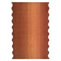 Ковер из шерсти over horizon терракотового цвета из коллекции trendy ruffles, 200х300 см