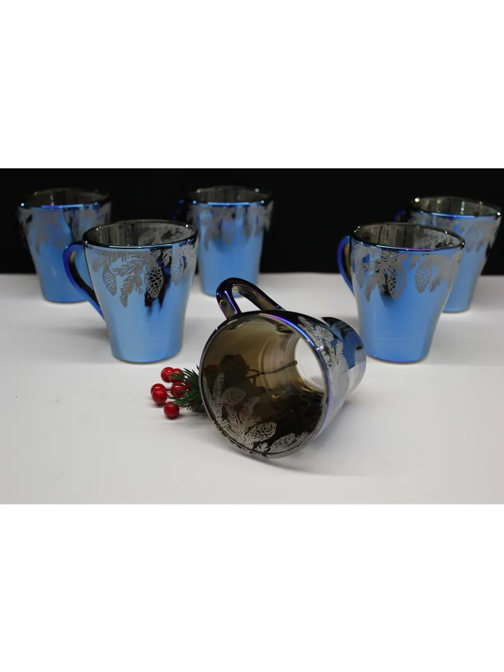 Набор кружек "Лазурит Шишки"