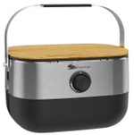 Газовый гриль барбекю портативный SAHARA Mini BBQ Stainless Steel с плечевым ремнем для переноски