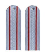 Погоны на рубашку серо-голубые 2 красных просвета Полиция ОВД н/о