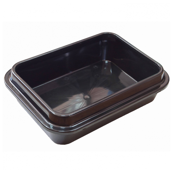 Туалет для кошек, Сибирская кошка Премиум, глубокий с бортиком (черный)