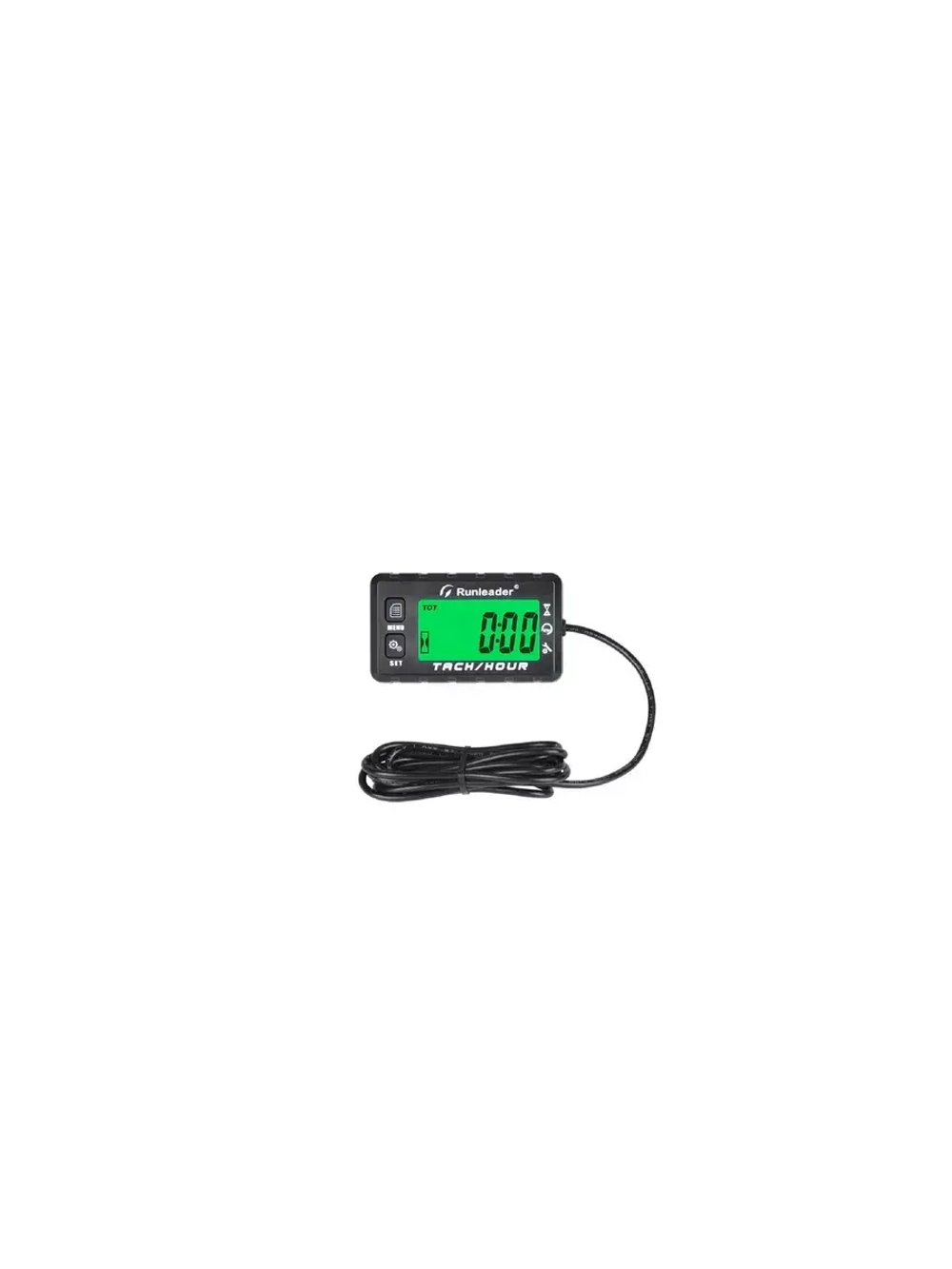 Тахометр цифр.+ м/ч 1,5м (75×43mm, работа от батарейки IP67)