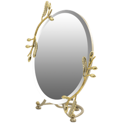 Настольное зеркало Oliva Branch (Олива Бранч) Айвори Мраморное золото