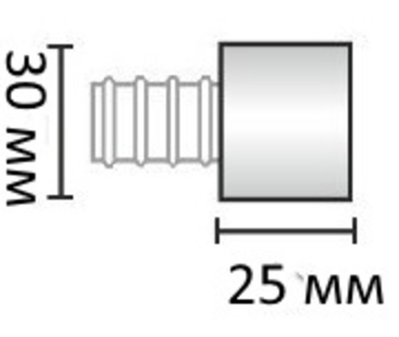 Карниз профильный алюминиевый Заглушка двухрядный d20/20 мм, цвет серебряный металлик
