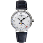 ZEPPELIN Hindenburg Collection Quartz Movement Women"s Watch 36mm White Dial Stainless Steel Case