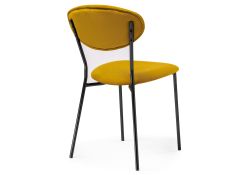 Стул на металлокаркасе Корсе желтый / черный глянец