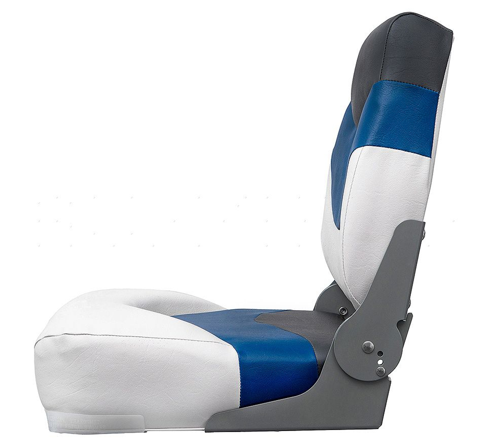 Сиденье "Premium", белое с синим и темно-серым (10251892)